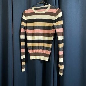 Soft multicolored  striped sweater
